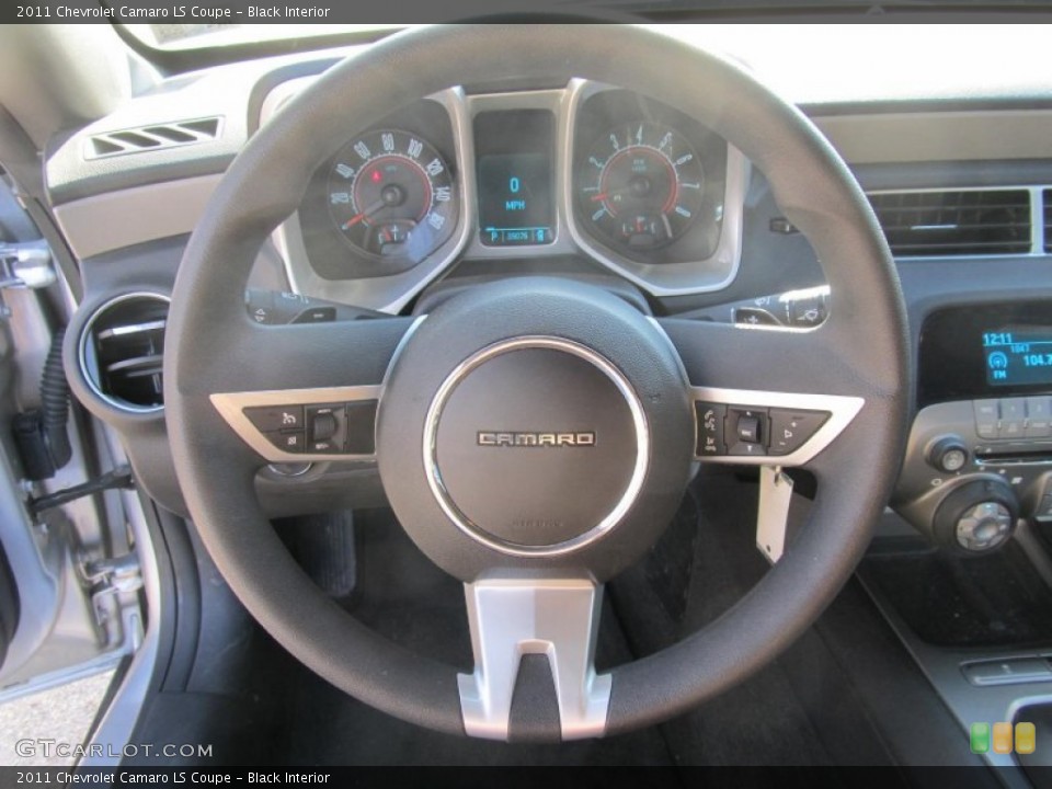 Black Interior Steering Wheel for the 2011 Chevrolet Camaro LS Coupe #74323073