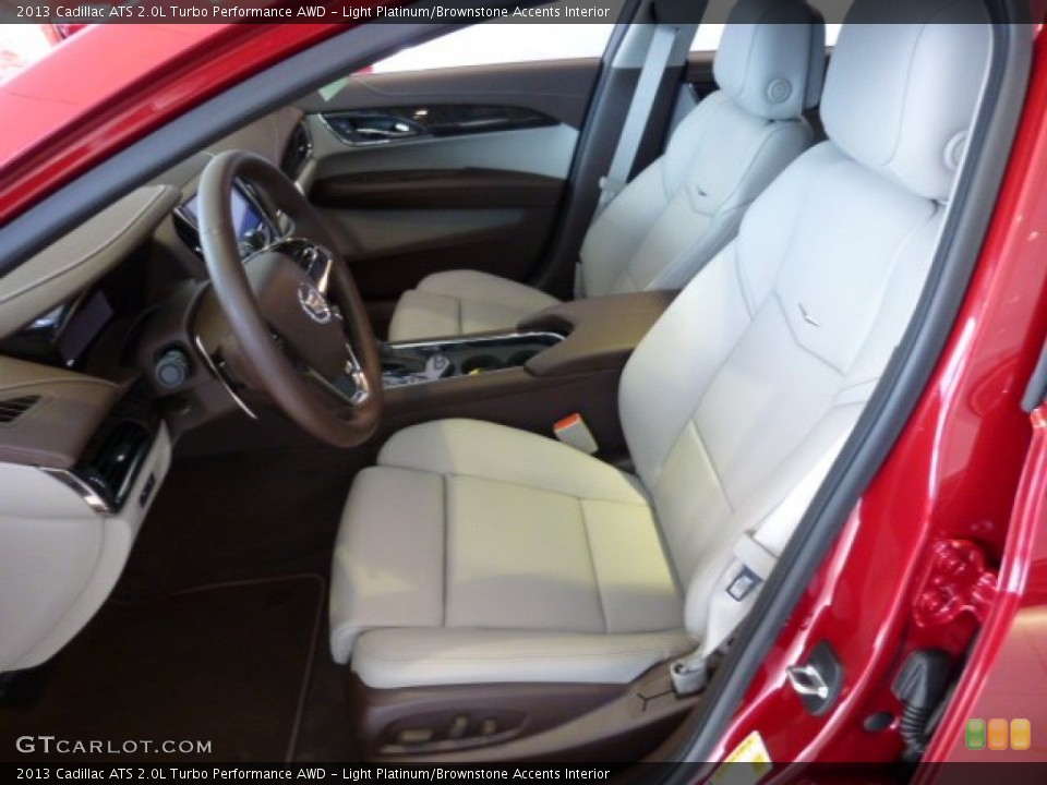 Light Platinum/Brownstone Accents Interior Front Seat for the 2013 Cadillac ATS 2.0L Turbo Performance AWD #74323580
