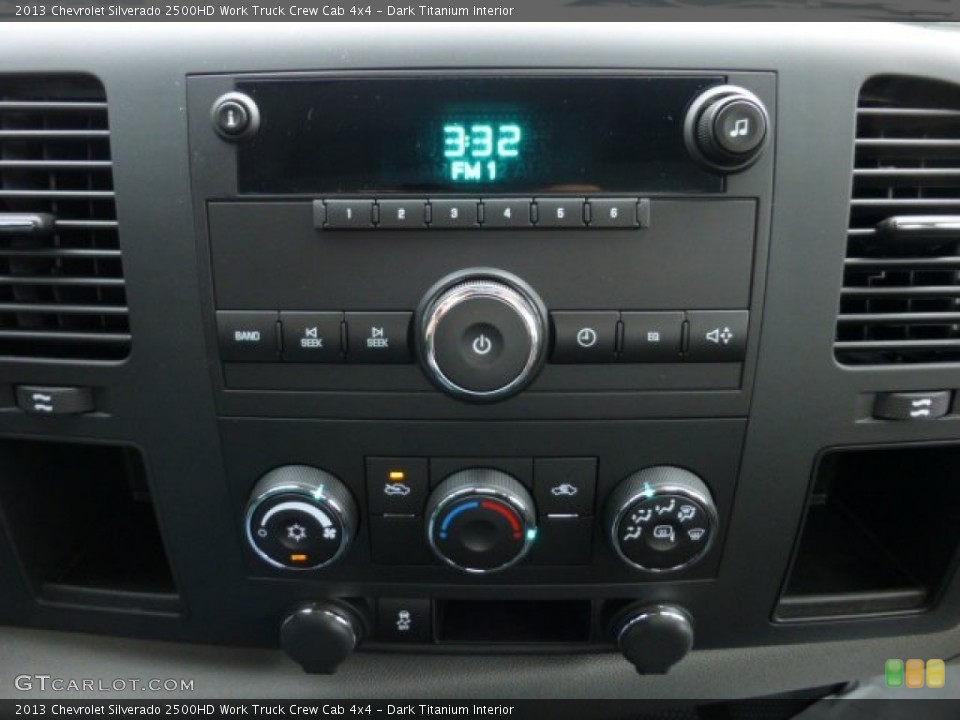Dark Titanium Interior Controls for the 2013 Chevrolet Silverado 2500HD Work Truck Crew Cab 4x4 #74324435