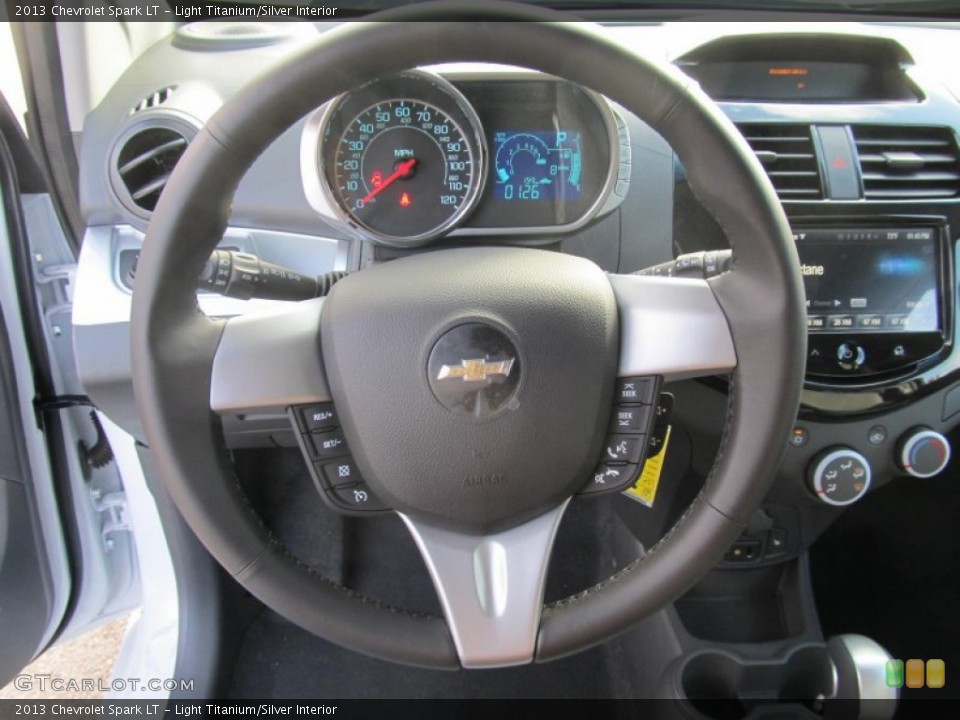 Light Titanium/Silver Interior Steering Wheel for the 2013 Chevrolet Spark LT #74324579
