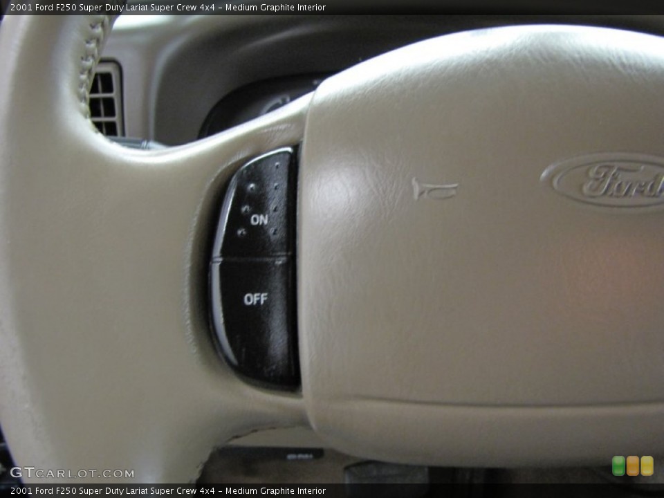Medium Graphite Interior Controls for the 2001 Ford F250 Super Duty Lariat Super Crew 4x4 #74324656