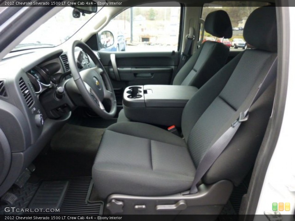 Ebony Interior Front Seat for the 2012 Chevrolet Silverado 1500 LT Crew Cab 4x4 #74325194