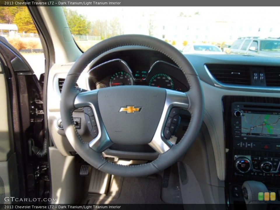Dark Titanium/Light Titanium Interior Steering Wheel for the 2013 Chevrolet Traverse LTZ #74328869