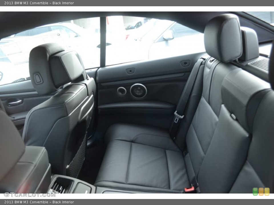 Black Interior Rear Seat for the 2013 BMW M3 Convertible #74329274