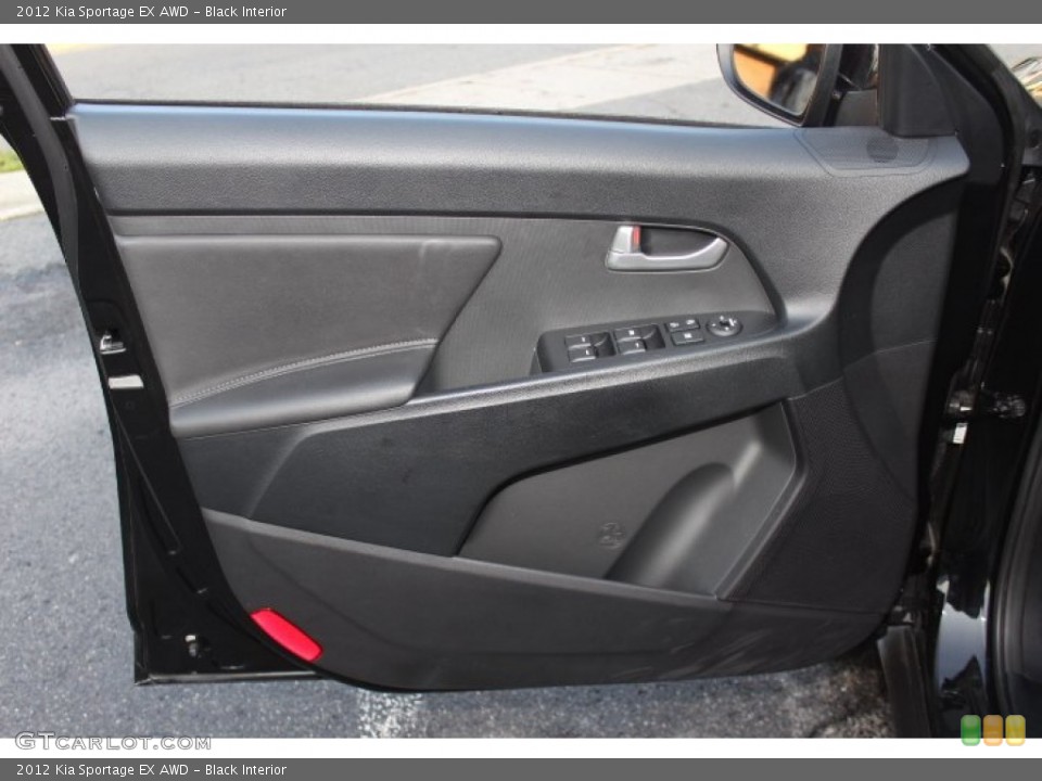 Black Interior Door Panel for the 2012 Kia Sportage EX AWD #74331813