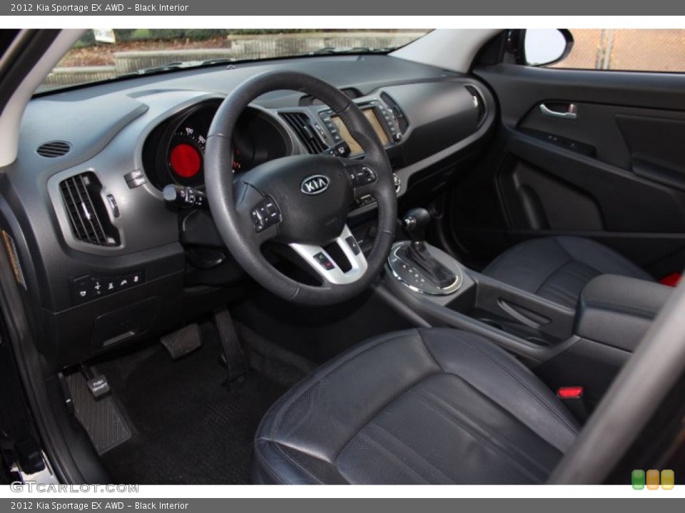Black Interior Prime Interior for the 2012 Kia Sportage EX AWD #74331830