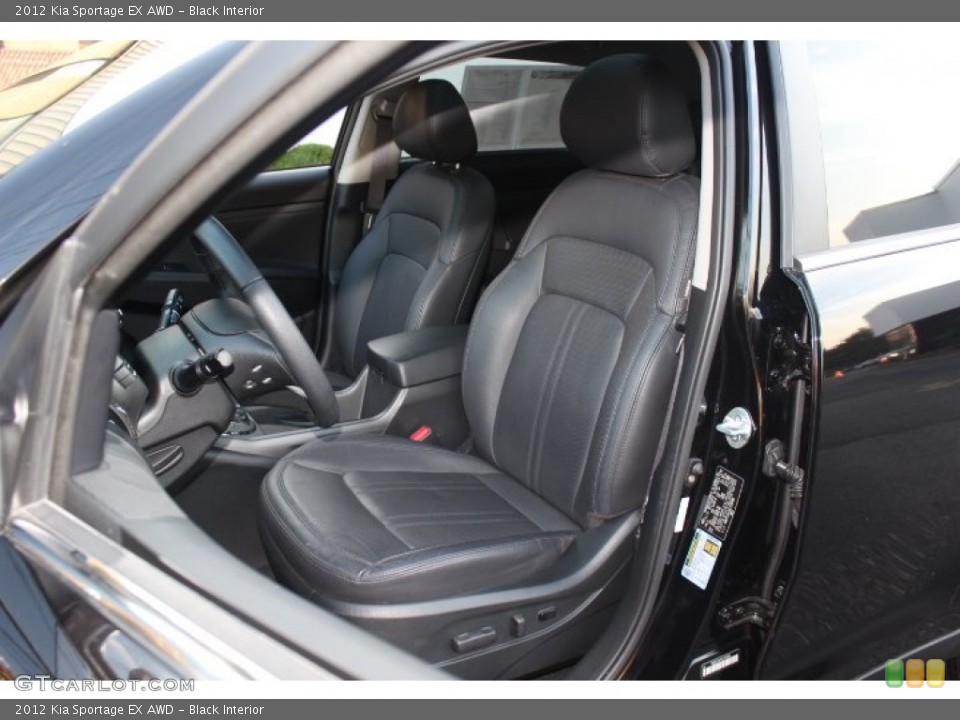 Black Interior Front Seat for the 2012 Kia Sportage EX AWD #74331866