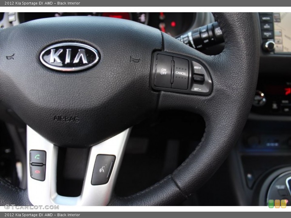 Black Interior Controls for the 2012 Kia Sportage EX AWD #74331995