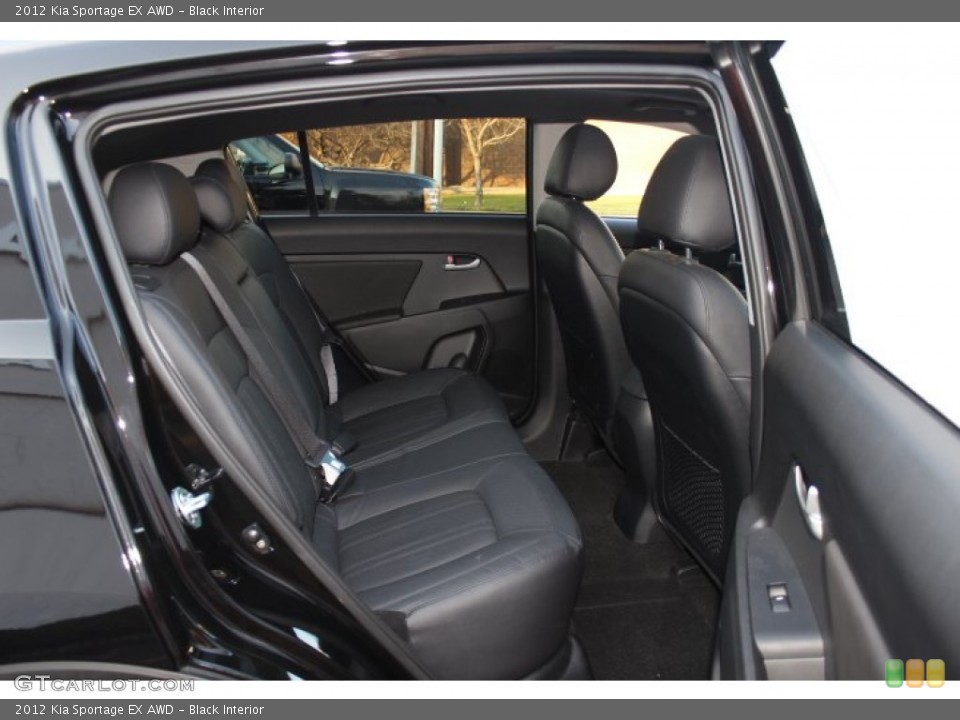 Black Interior Rear Seat for the 2012 Kia Sportage EX AWD #74332116
