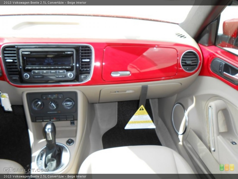Beige Interior Dashboard for the 2013 Volkswagen Beetle 2.5L Convertible #74336876
