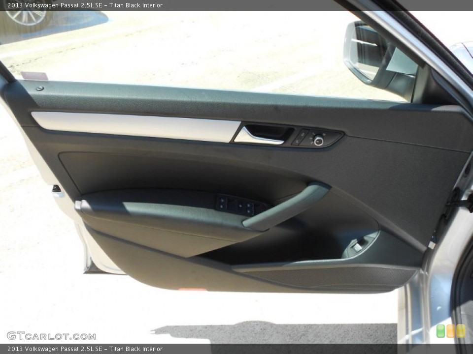 Titan Black Interior Door Panel for the 2013 Volkswagen Passat 2.5L SE #74337749