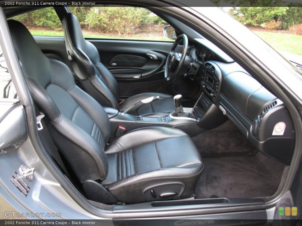 Black Interior Front Seat for the 2002 Porsche 911 Carrera Coupe #74337860