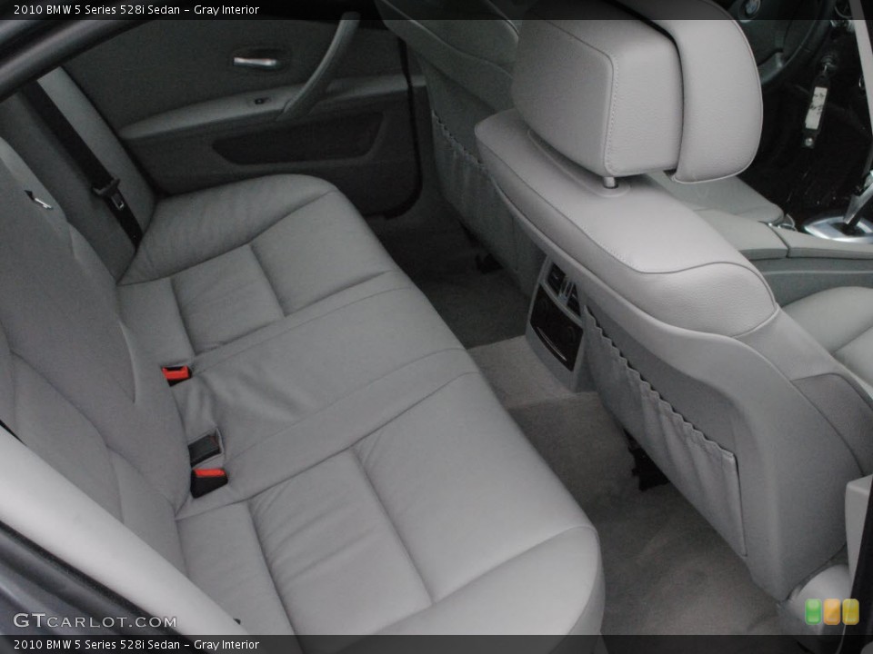 Gray Interior Rear Seat for the 2010 BMW 5 Series 528i Sedan #74341160