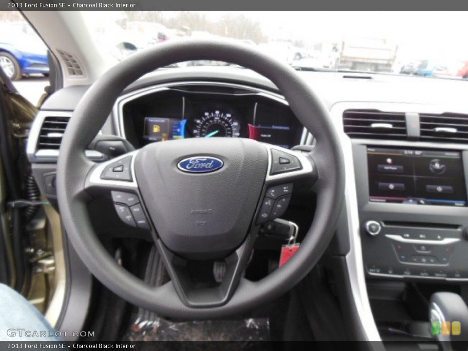 Charcoal Black Interior Steering Wheel for the 2013 Ford Fusion SE #74341412
