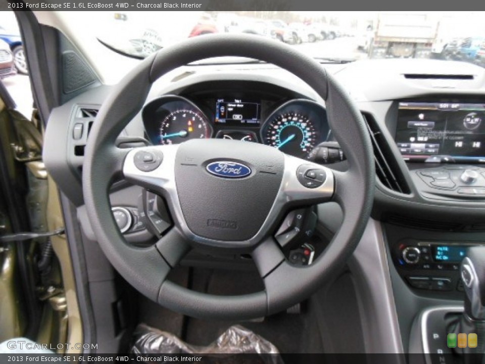 Charcoal Black Interior Steering Wheel for the 2013 Ford Escape SE 1.6L EcoBoost 4WD #74342789