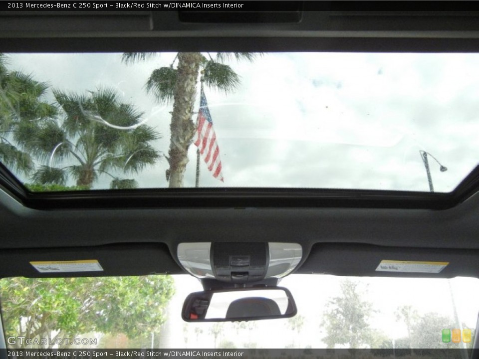 Black/Red Stitch w/DINAMICA Inserts Interior Sunroof for the 2013 Mercedes-Benz C 250 Sport #74345136
