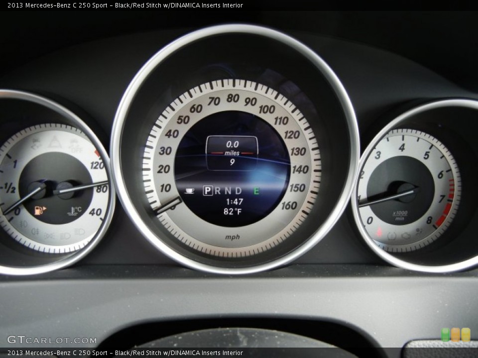 Black/Red Stitch w/DINAMICA Inserts Interior Gauges for the 2013 Mercedes-Benz C 250 Sport #74345181