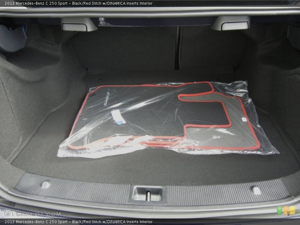 Black/Red Stitch w/DINAMICA Inserts Interior Trunk for the 2013 Mercedes-Benz C 250 Sport #74345212
