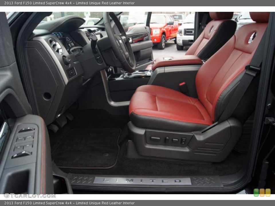 Limited Unique Red Leather Interior Front Seat for the 2013 Ford F150 Limited SuperCrew 4x4 #74345233
