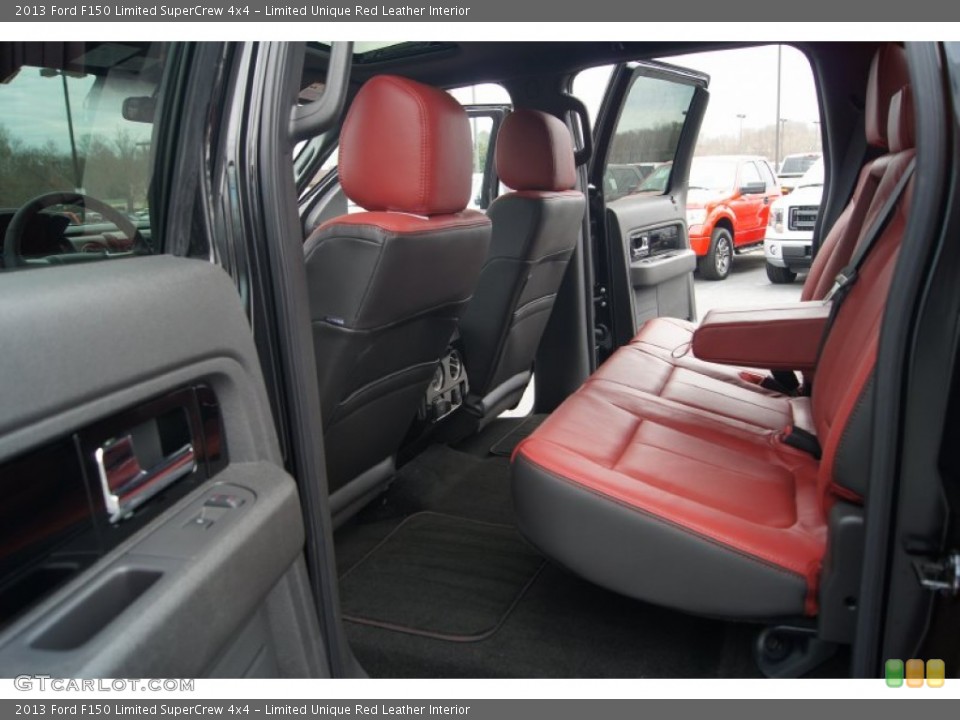 Limited Unique Red Leather Interior Rear Seat for the 2013 Ford F150 Limited SuperCrew 4x4 #74345332