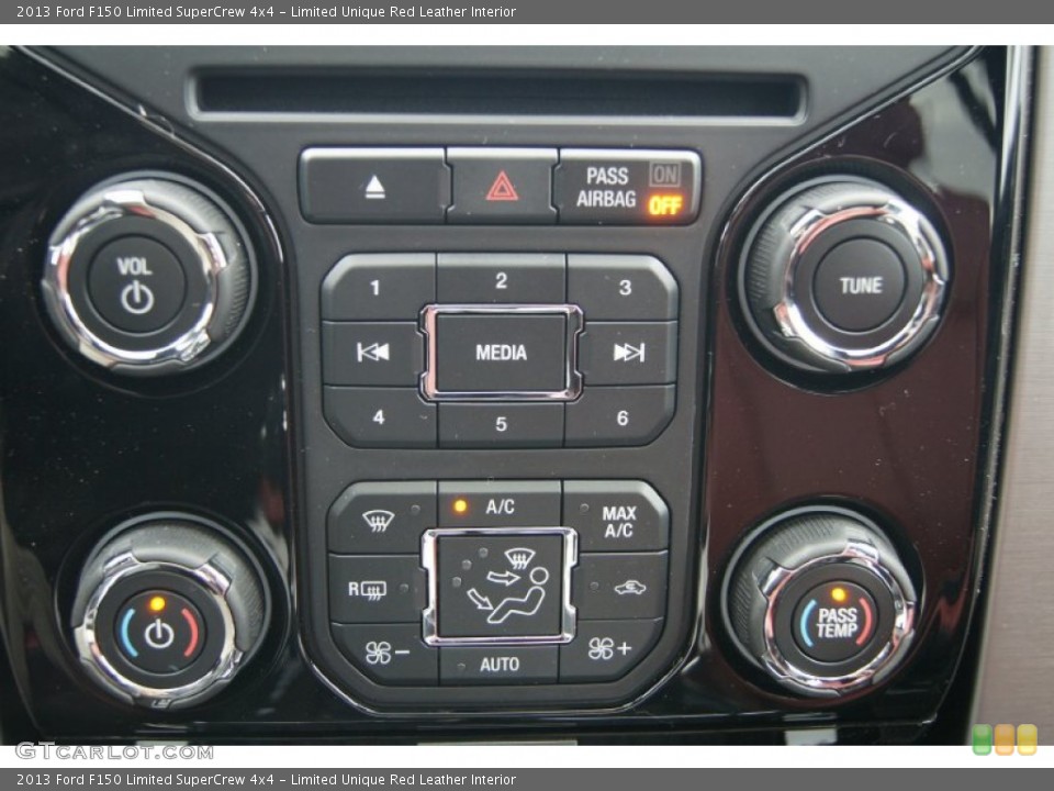 Limited Unique Red Leather Interior Controls for the 2013 Ford F150 Limited SuperCrew 4x4 #74345978