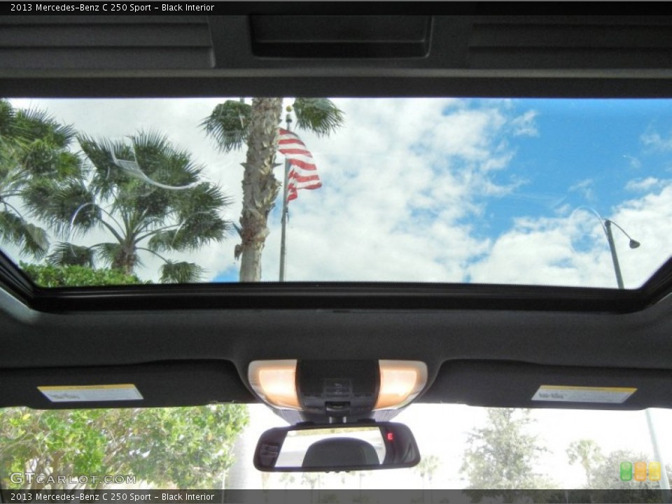 Black Interior Sunroof for the 2013 Mercedes-Benz C 250 Sport #74346025