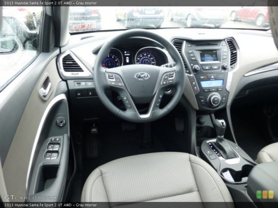 Gray Interior Dashboard for the 2013 Hyundai Santa Fe Sport 2.0T AWD #74346629