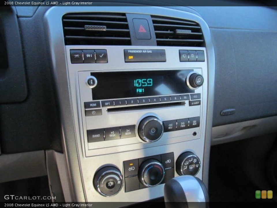 Light Gray Interior Controls for the 2008 Chevrolet Equinox LS AWD #74347424