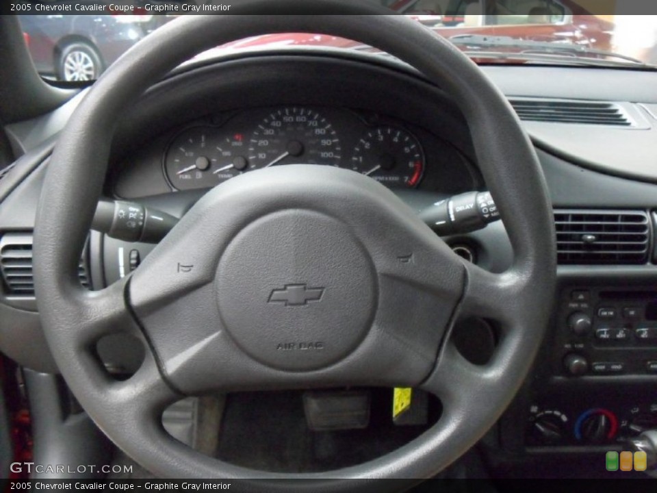 Graphite Gray Interior Steering Wheel for the 2005 Chevrolet Cavalier Coupe #74347637