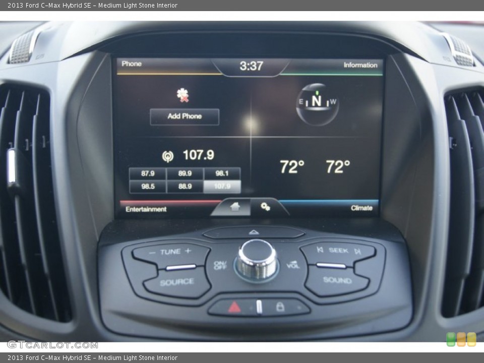 Medium Light Stone Interior Controls for the 2013 Ford C-Max Hybrid SE #74347805