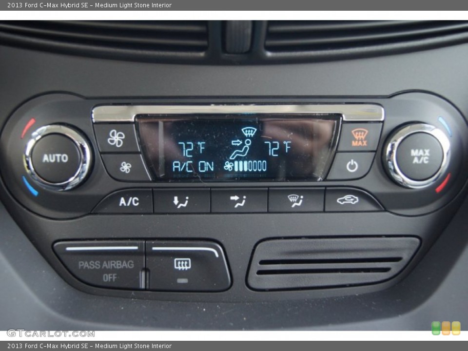 Medium Light Stone Interior Controls for the 2013 Ford C-Max Hybrid SE #74347910