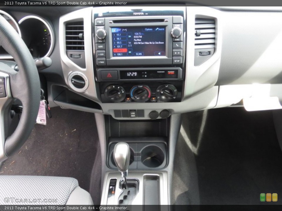 Graphite Interior Controls for the 2013 Toyota Tacoma V6 TRD Sport Double Cab 4x4 #74348091