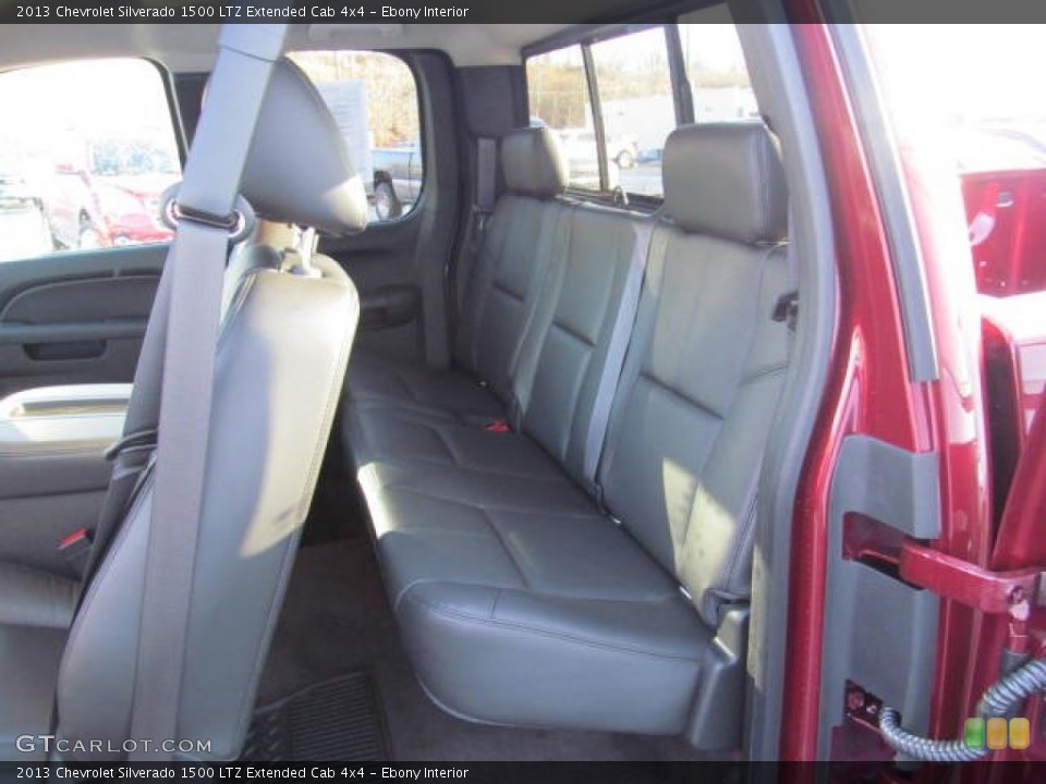 Ebony Interior Rear Seat for the 2013 Chevrolet Silverado 1500 LTZ Extended Cab 4x4 #74348873