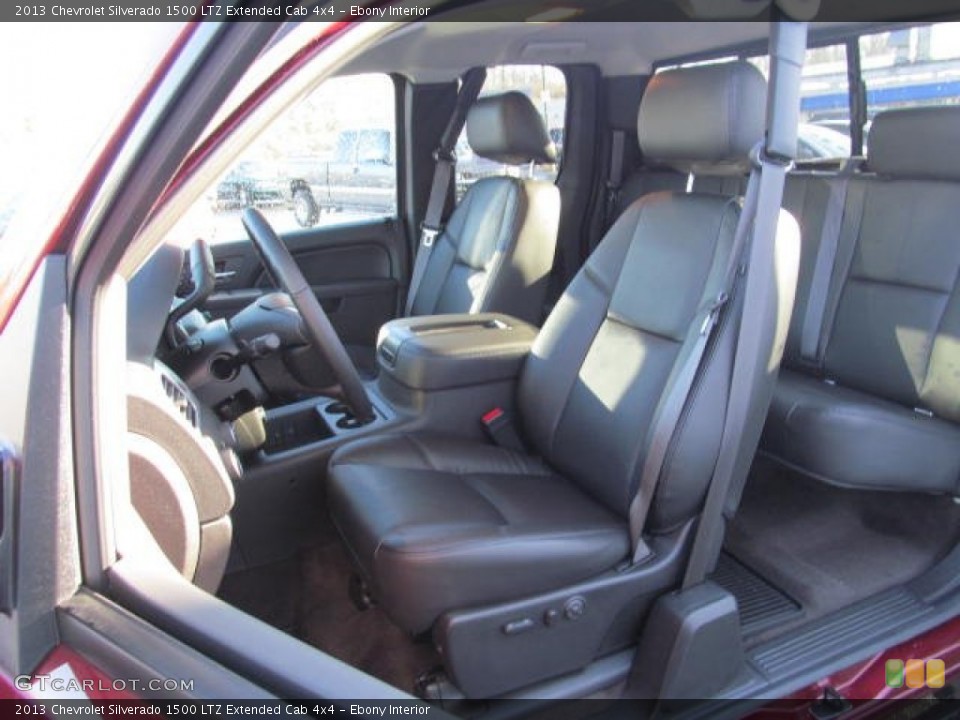 Ebony Interior Front Seat for the 2013 Chevrolet Silverado 1500 LTZ Extended Cab 4x4 #74348891
