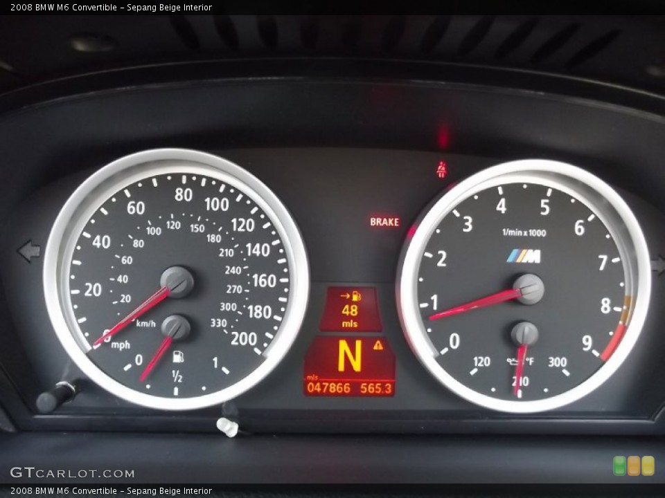 Sepang Beige Interior Gauges for the 2008 BMW M6 Convertible #74350061