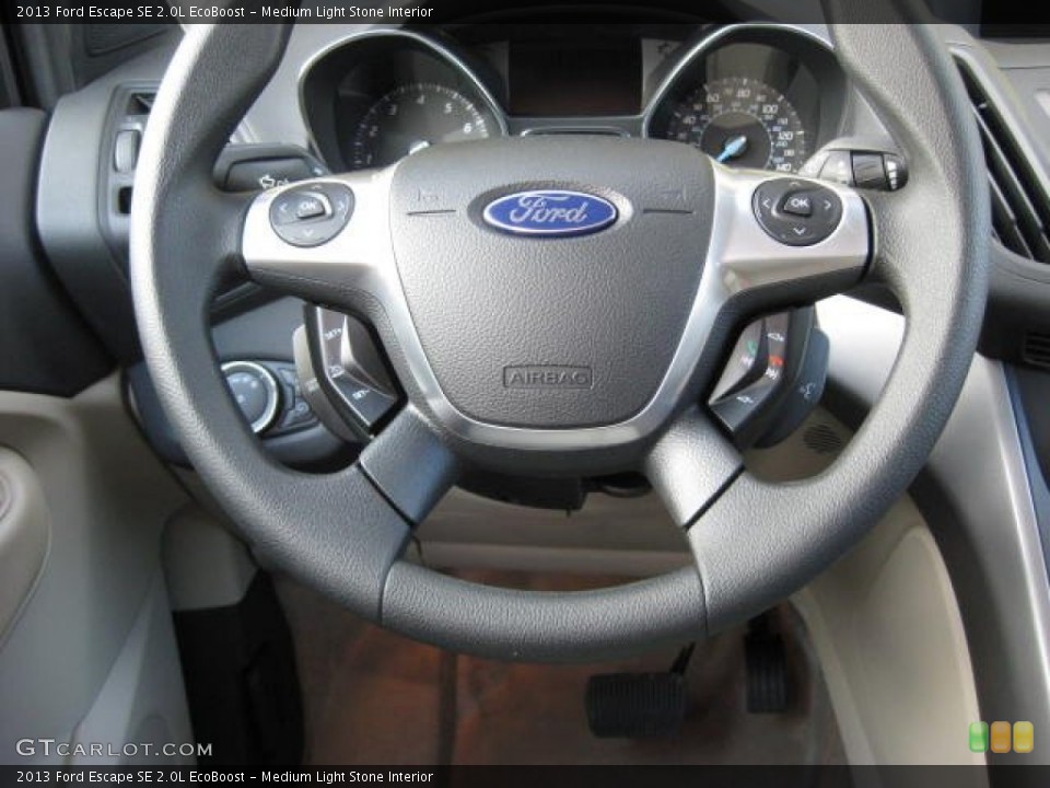 Medium Light Stone Interior Steering Wheel for the 2013 Ford Escape SE 2.0L EcoBoost #74350462