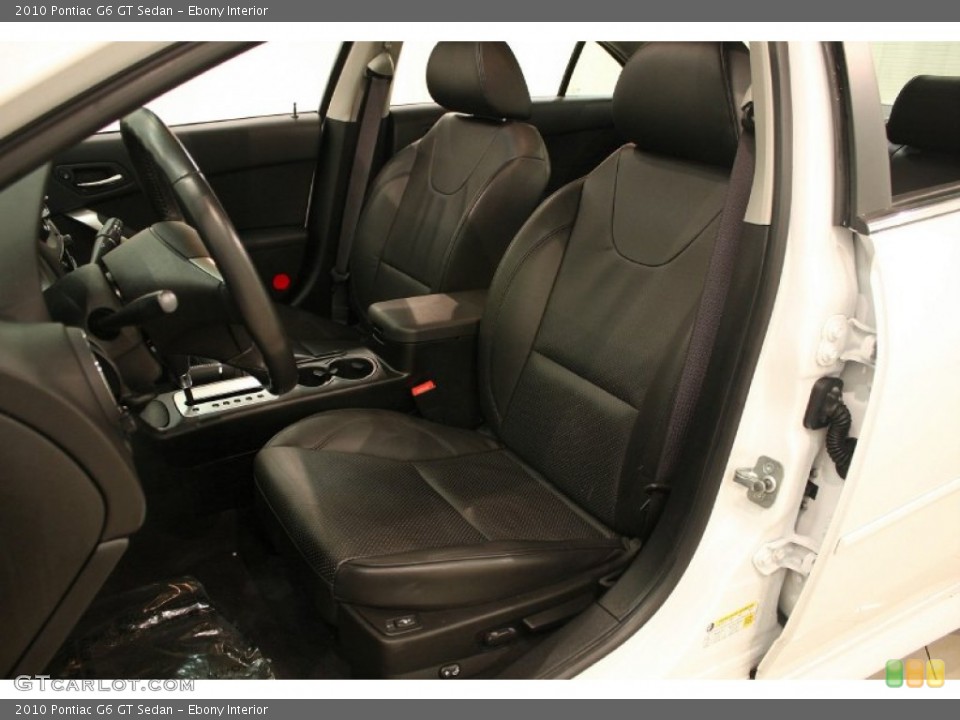 Ebony Interior Front Seat for the 2010 Pontiac G6 GT Sedan #74350655