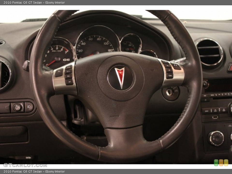Ebony Interior Steering Wheel for the 2010 Pontiac G6 GT Sedan #74350700