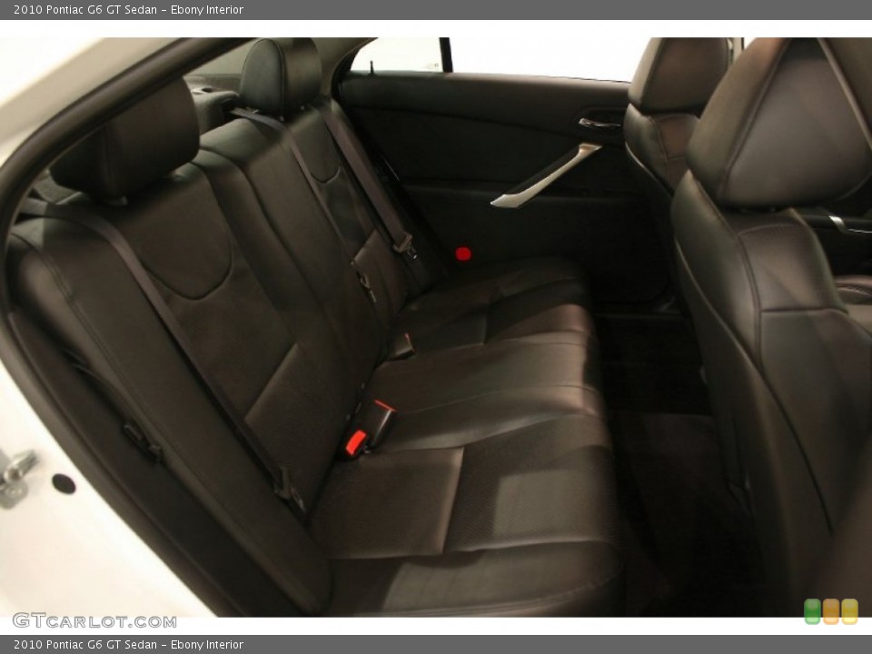 Ebony Interior Rear Seat for the 2010 Pontiac G6 GT Sedan #74350823