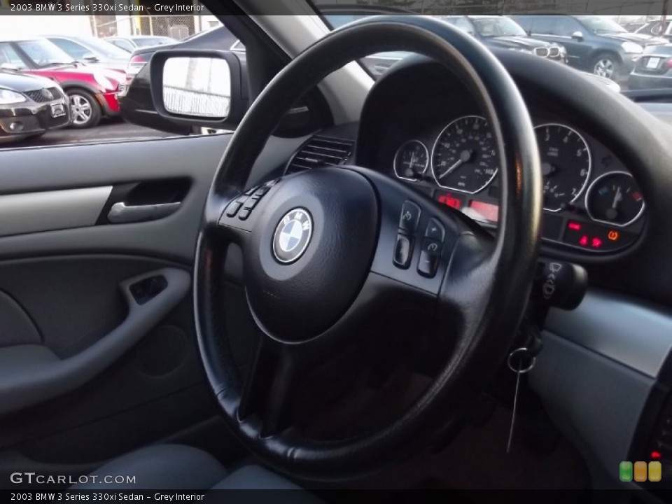 Grey Interior Steering Wheel for the 2003 BMW 3 Series 330xi Sedan #74350988