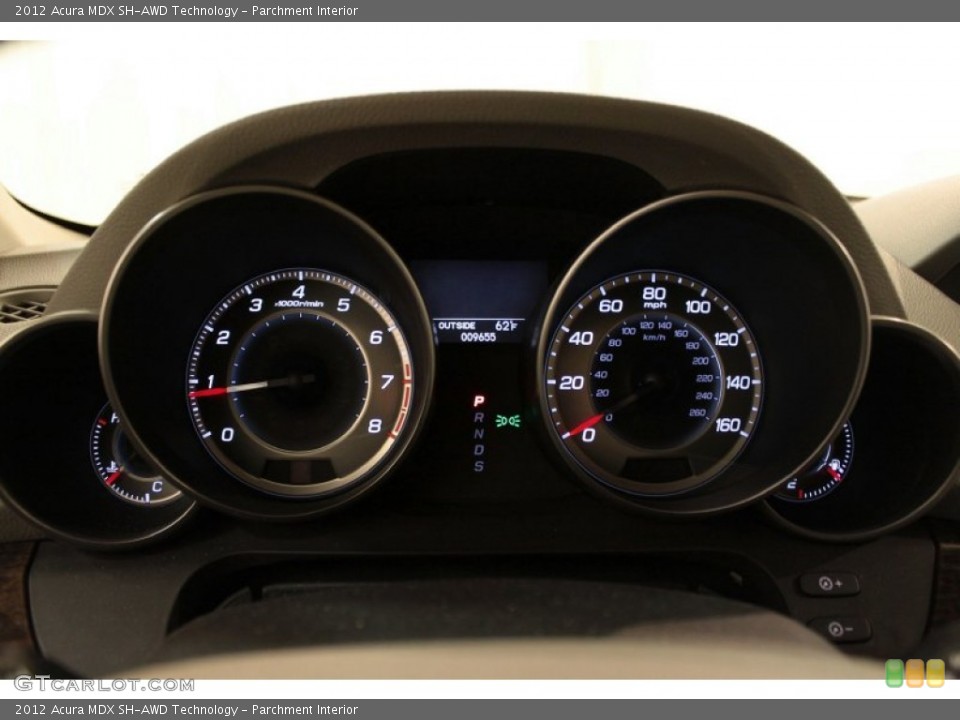 Parchment Interior Gauges for the 2012 Acura MDX SH-AWD Technology #74352047