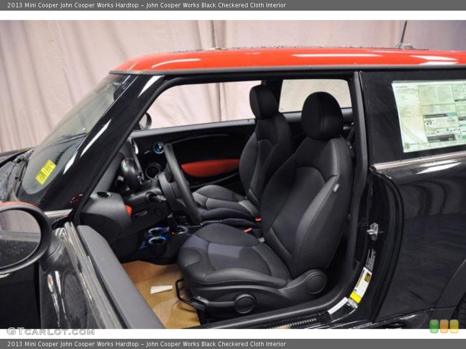 John Cooper Works Black Checkered Cloth Interior Front Seat for the 2013 Mini Cooper John Cooper Works Hardtop #74352162