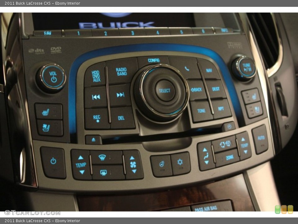 Ebony Interior Controls for the 2011 Buick LaCrosse CXS #74353208