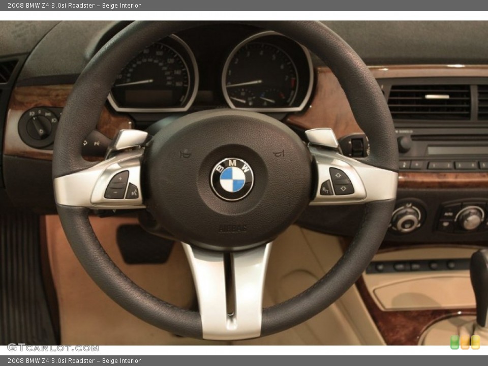 Beige Interior Steering Wheel for the 2008 BMW Z4 3.0si Roadster #74353724