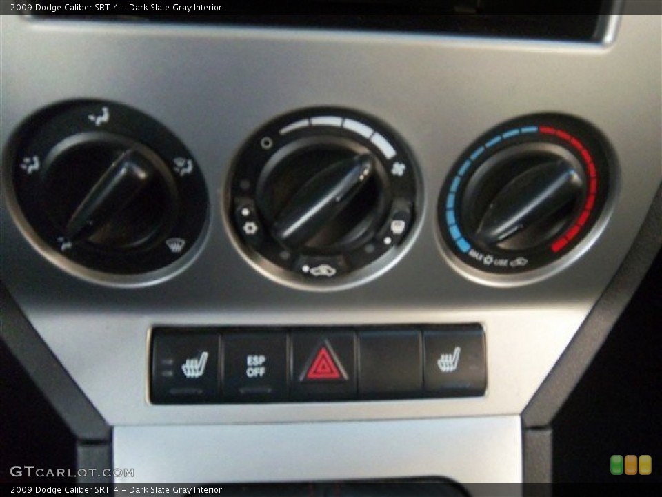 Dark Slate Gray Interior Controls for the 2009 Dodge Caliber SRT 4 #74354954