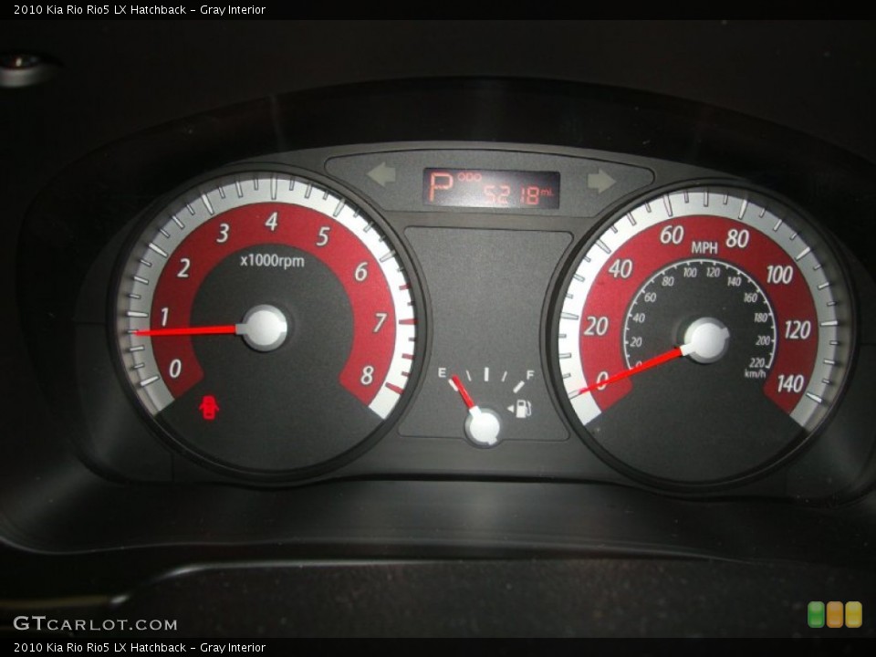 Gray Interior Gauges for the 2010 Kia Rio Rio5 LX Hatchback #74357030