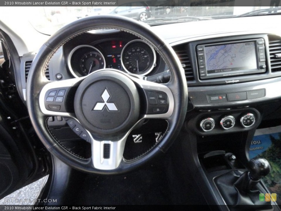 Black Sport Fabric Interior Dashboard for the 2010 Mitsubishi Lancer Evolution GSR #74358344