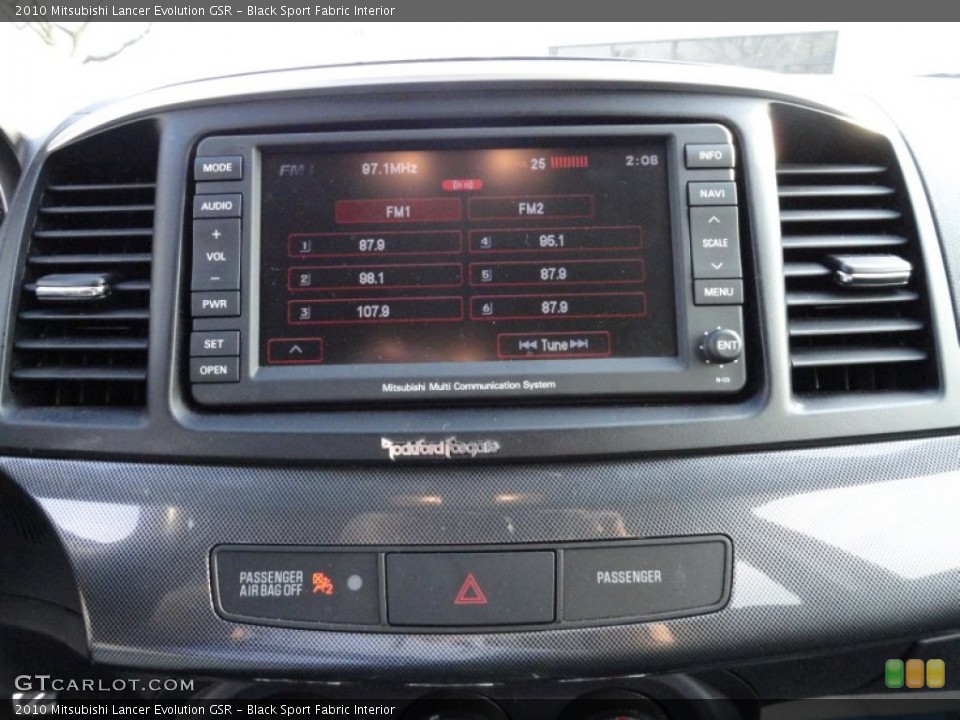 Black Sport Fabric Interior Audio System for the 2010 Mitsubishi Lancer Evolution GSR #74358678