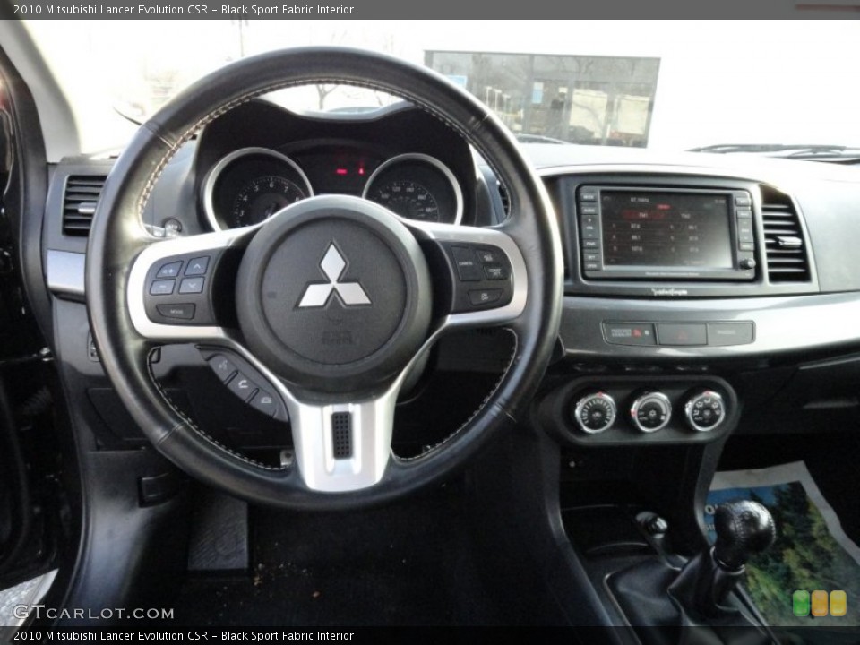 Black Sport Fabric Interior Dashboard for the 2010 Mitsubishi Lancer Evolution GSR #74358707