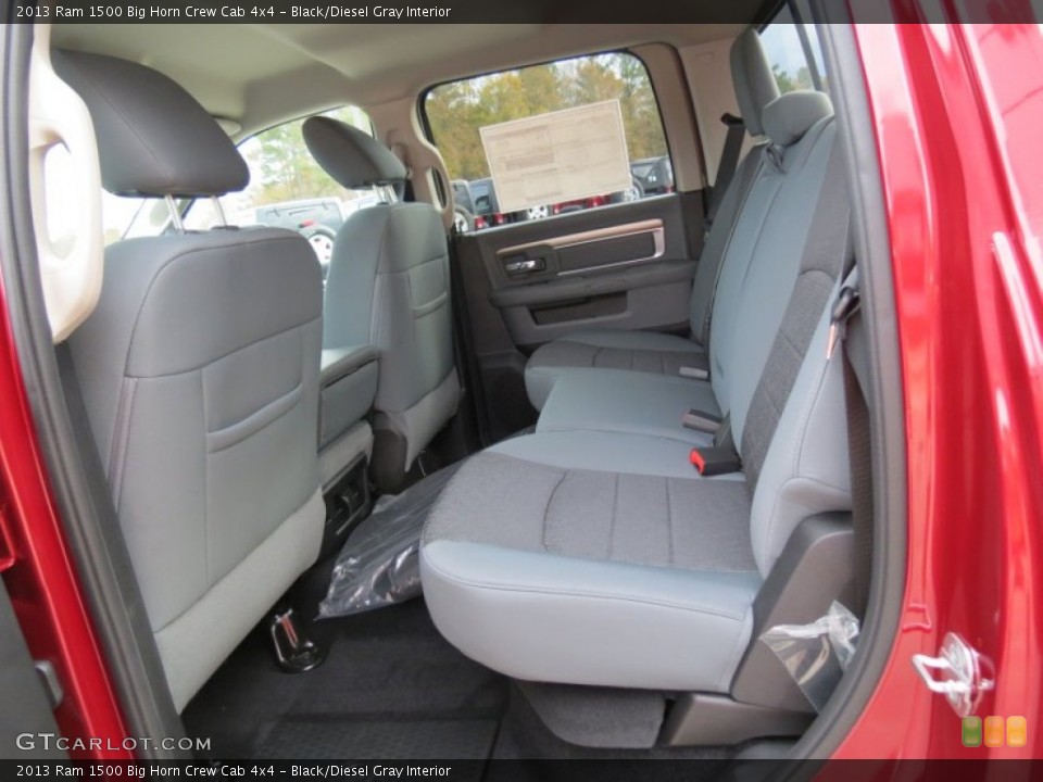 Black/Diesel Gray Interior Rear Seat for the 2013 Ram 1500 Big Horn Crew Cab 4x4 #74359886